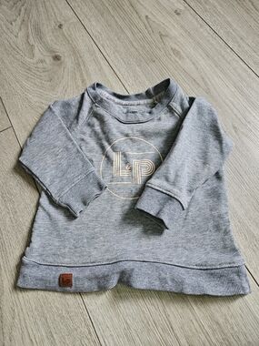 L&P Long Sleeve Grey Crewneck Tee for Kids 6-12M
